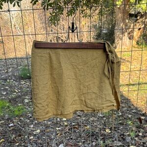 Green Folk Olive Green Wrap Skirt